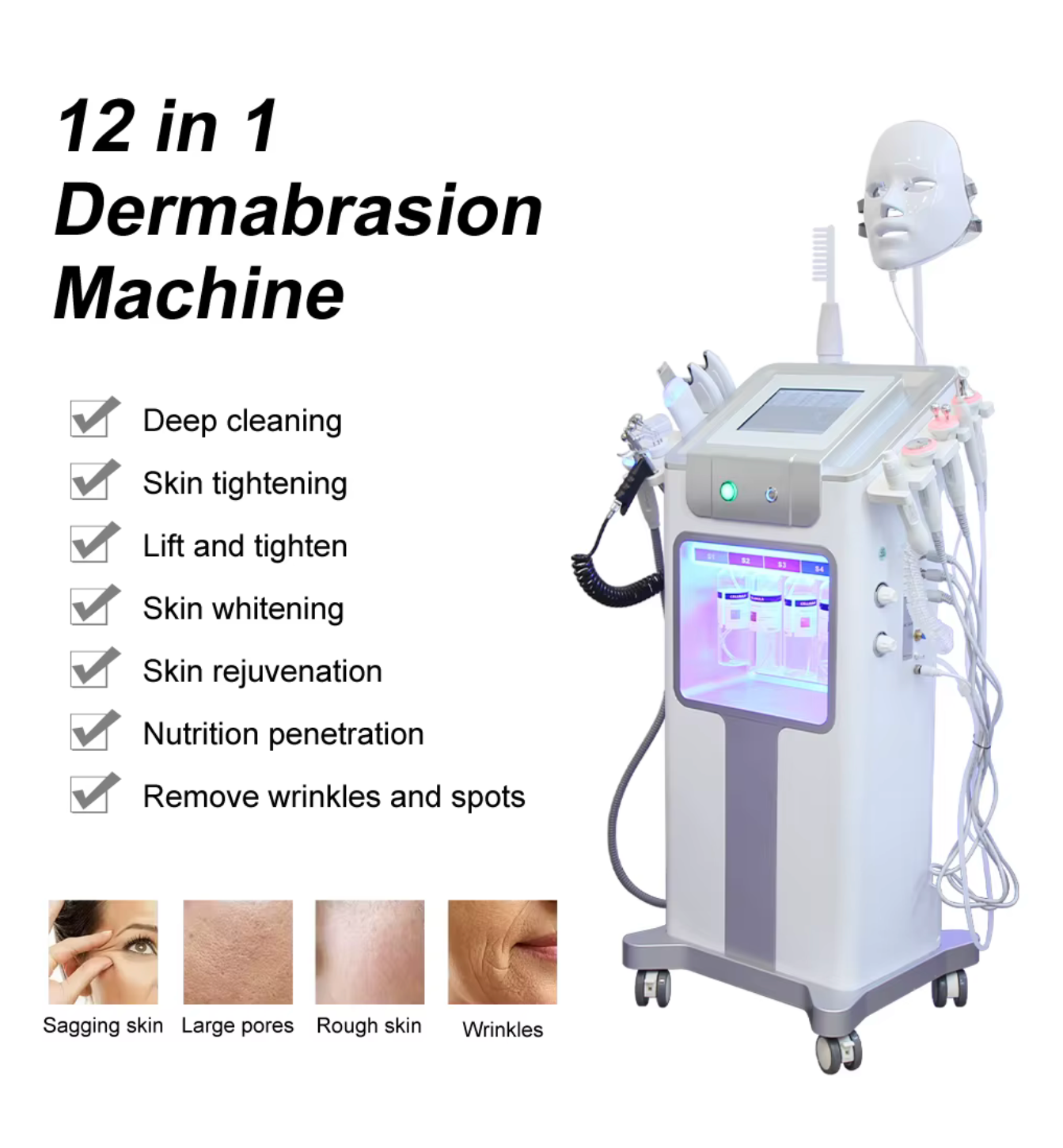 H2O₂ 12-in-1 Hydro Dermabrasion Machine | Professional Hydra Facial
